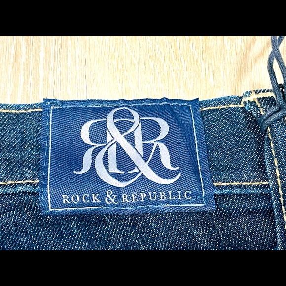 Rock & Republic NEW Women's Size 4 Jeans BootCut Sequined Pockets DARK BLUE - Picture 7 of 12